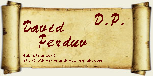 David Perduv vizit kartica